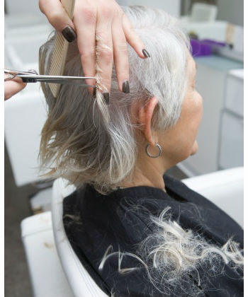gray hair cut