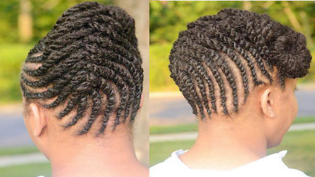 natural hair flat twist