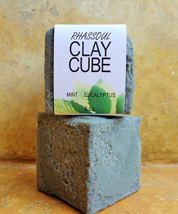 The Doux Body Products Moroccan Rhassoul Clay Cube Soap Bar 350x420