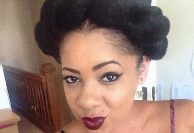 Twisted Headband Updo Using Kanekalon Braiding Hair