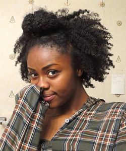 4C Ninja Bun Braid-Out Tutorial