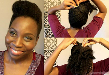 2-Minute Updo for Putting Off Wash Day